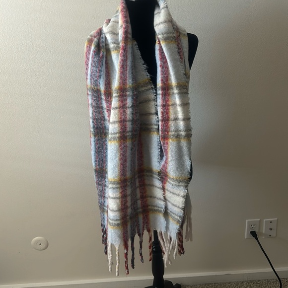 Quagga Arctic Blue Cozy Scarf multiple ways to wear super soft and cozy one size - Picture 1 of 4